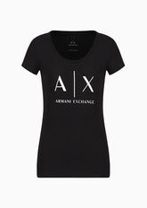 T-Shirt Women Black Armani Exchange Camiseta